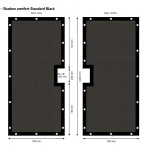 Zichtdoek tuinpoorten 1,00x1,80 mtr