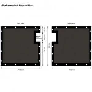 Zichtdoek tuinpoorten 1,00x1,00 mtr